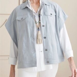 Chico’s NWT trucker cape ruana